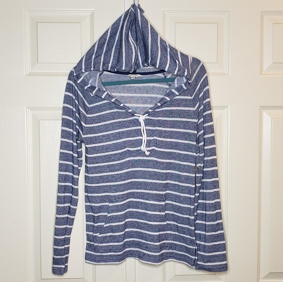 Sonoma lightweight blue/white striped hoodie - Picture 1 of 4